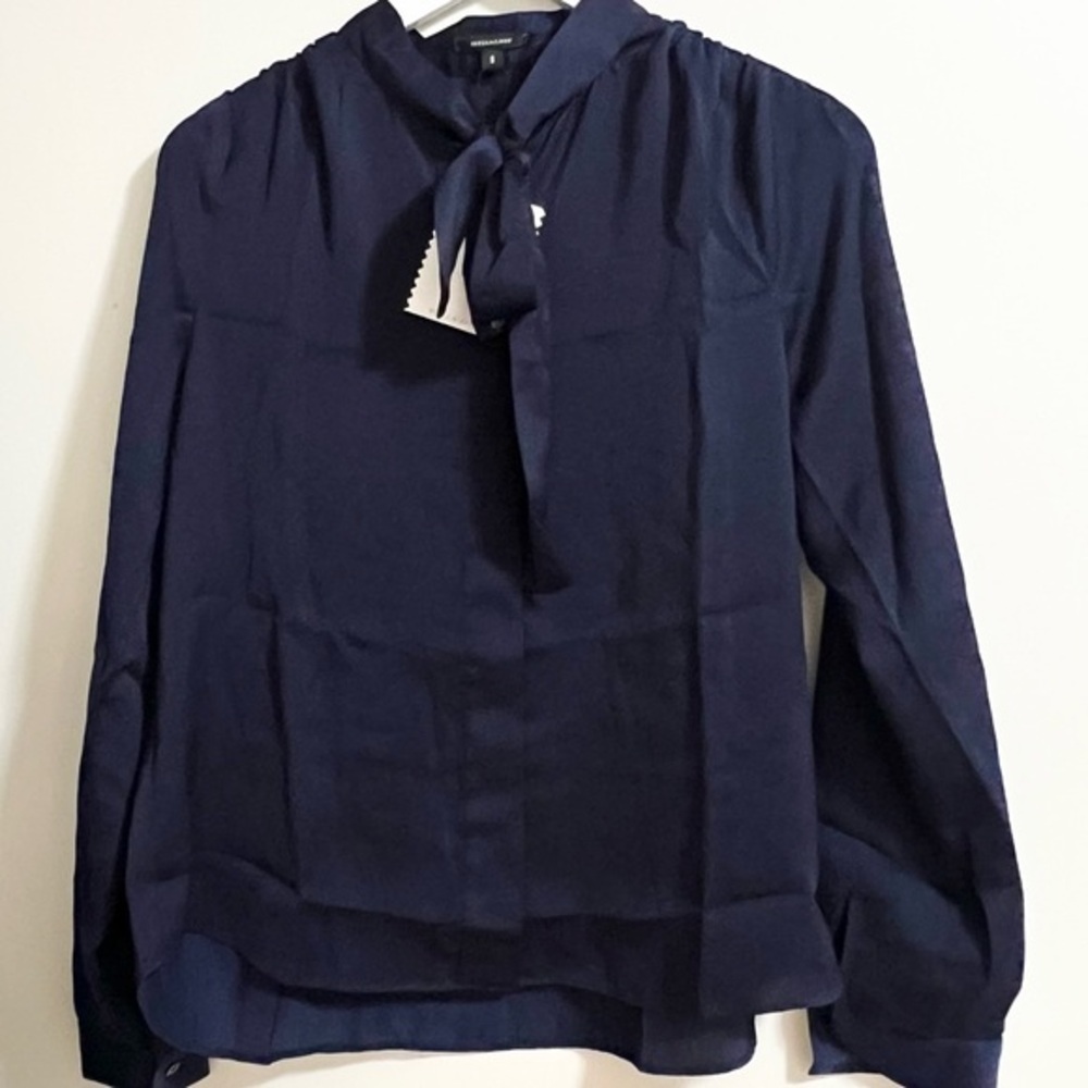 Elegant Navy Blue Women's Top